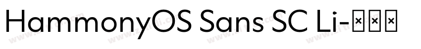 HammonyOS Sans SC Li字体转换